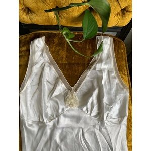 White Silk Rosebud Tank